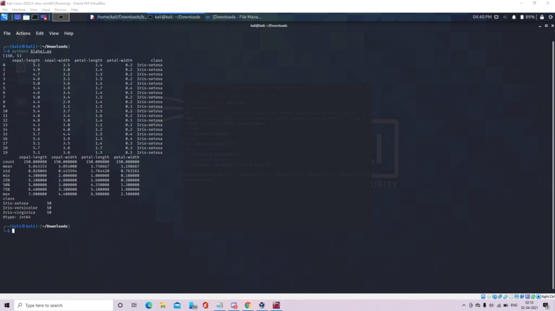 Build a project that uses a data set – screenshot 1