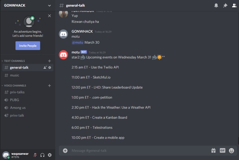 Automatic shedule display – screenshot 1