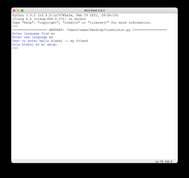 Build a Translator – screenshot 1