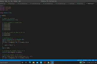 Set in C++ Standard Template Library