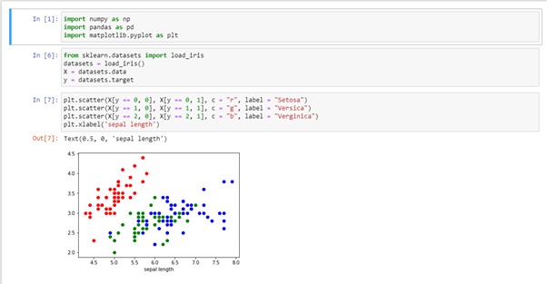Naive Bayes model – screenshot 1