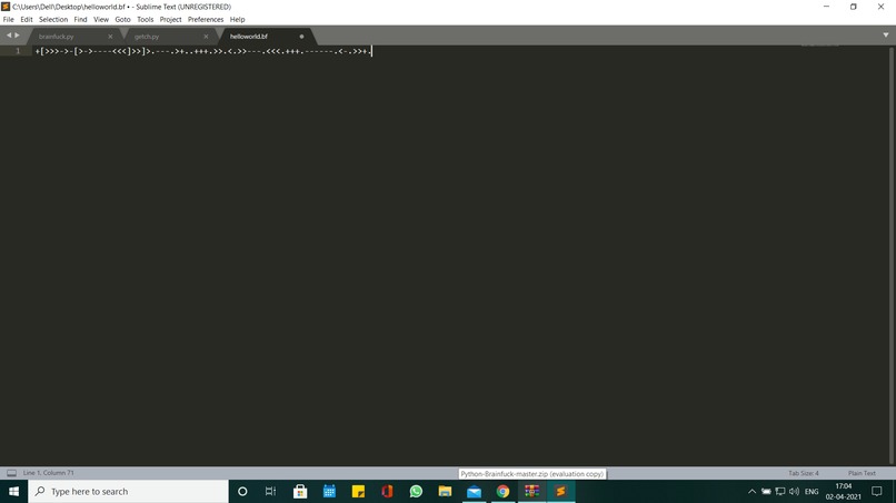 Coding using unique language – screenshot 2