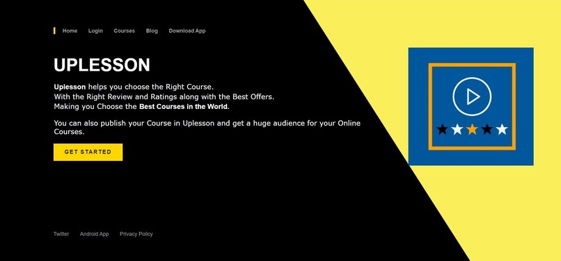 Online Courses Reviews, Rating and Uploads Website – screenshot 2