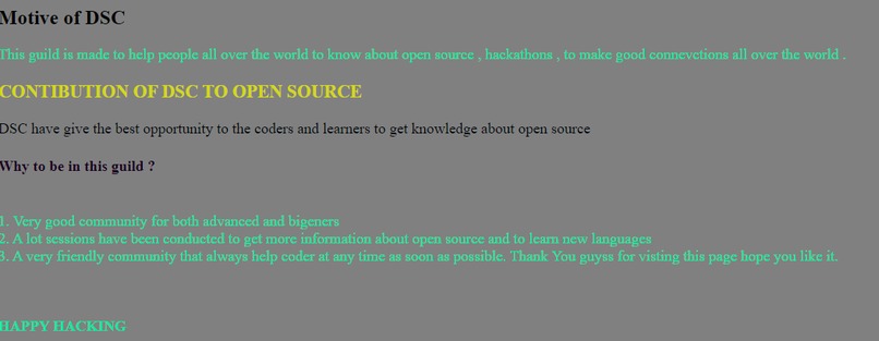 guild web page – screenshot 2
