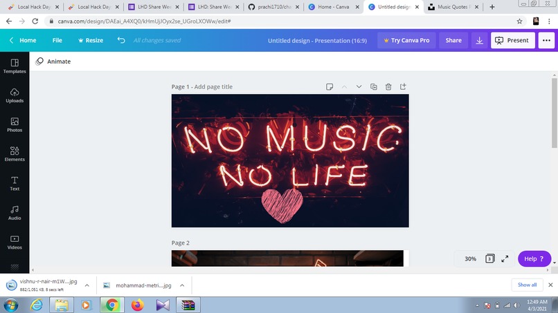 create  presentation of something you love – screenshot 1