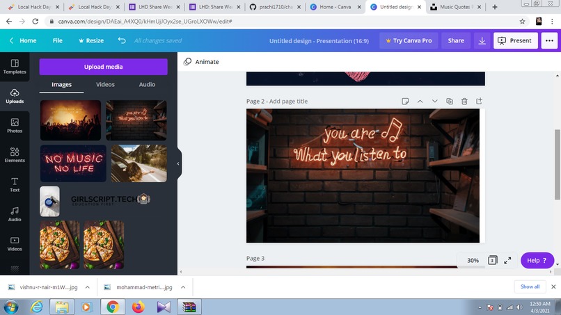 create  presentation of something you love – screenshot 2