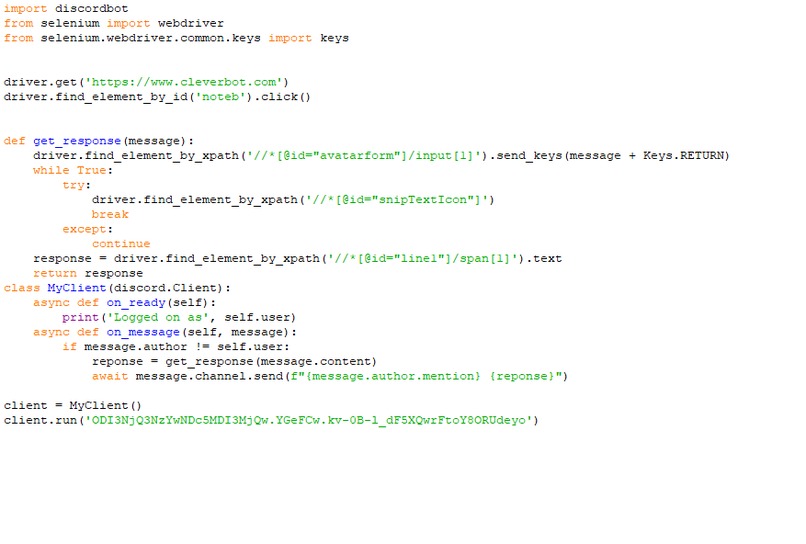 Discord Chat Bot – screenshot 1