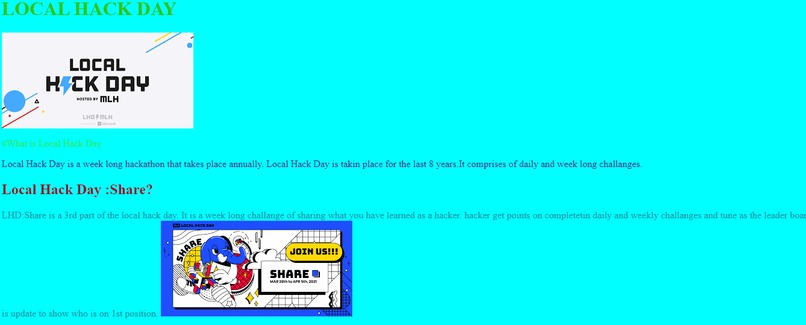 Front end development – screenshot 1