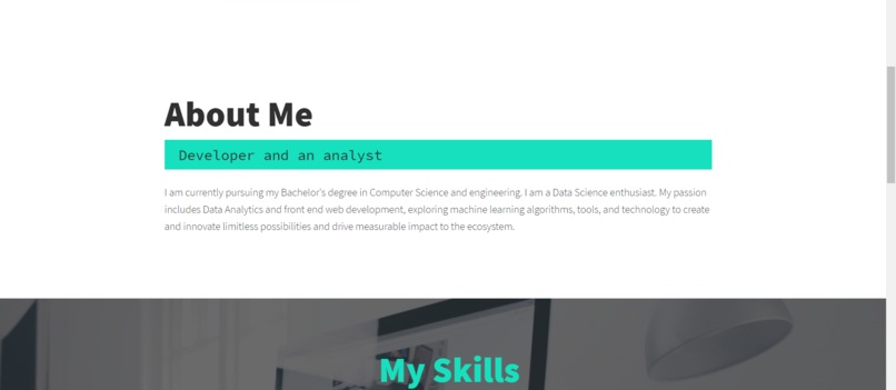 My portfolio updated – screenshot 1