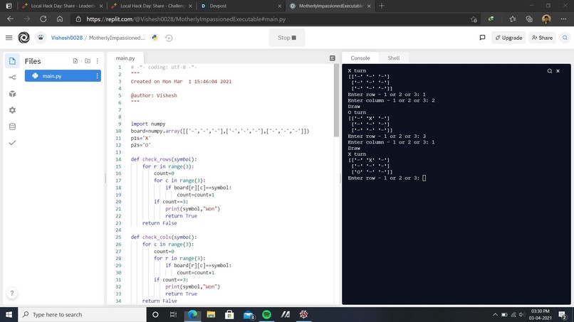 Trying Replit – screenshot 1