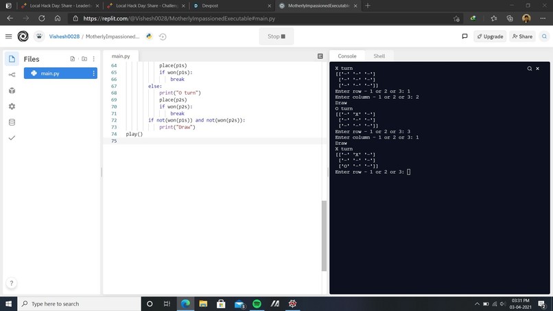Trying Replit – screenshot 3