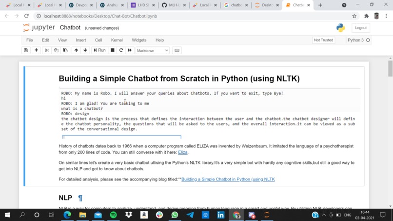 Create a Chat Bot – screenshot 2