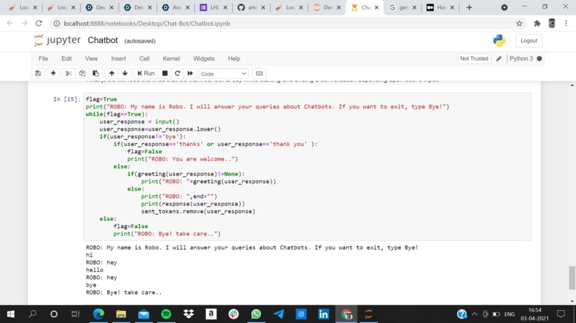 Create a Chat Bot – screenshot 3