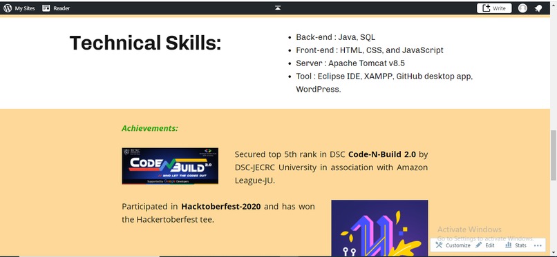 Portfolio – screenshot 3