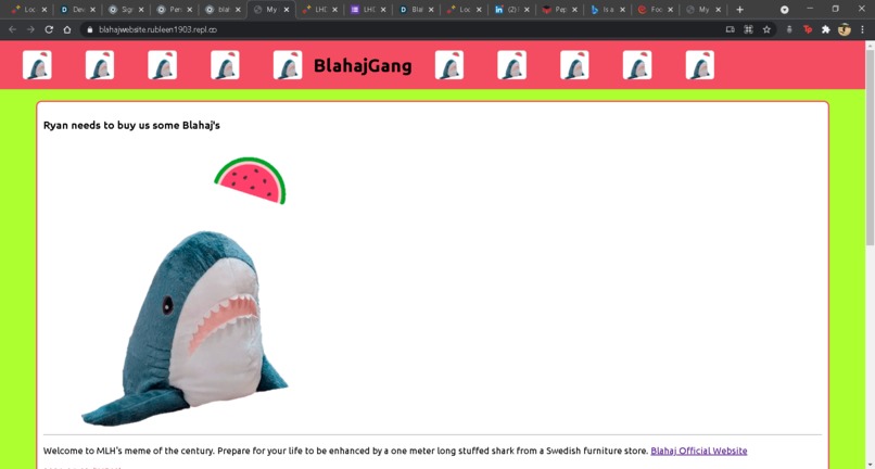 Blahaj Website – screenshot 1
