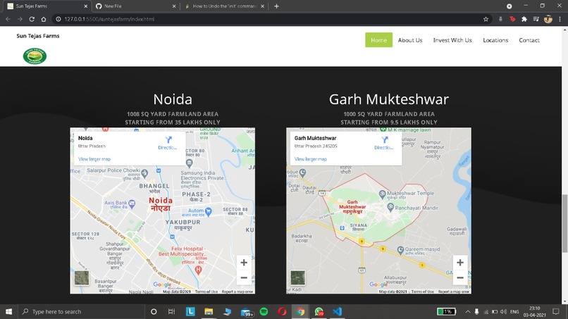 Company Website which uses Google Map API – screenshot 2