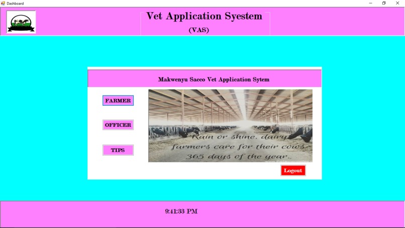 Vet Application System – screenshot 1