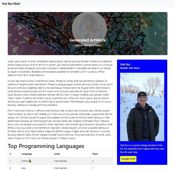 Viet Bui Web! – screenshot 1