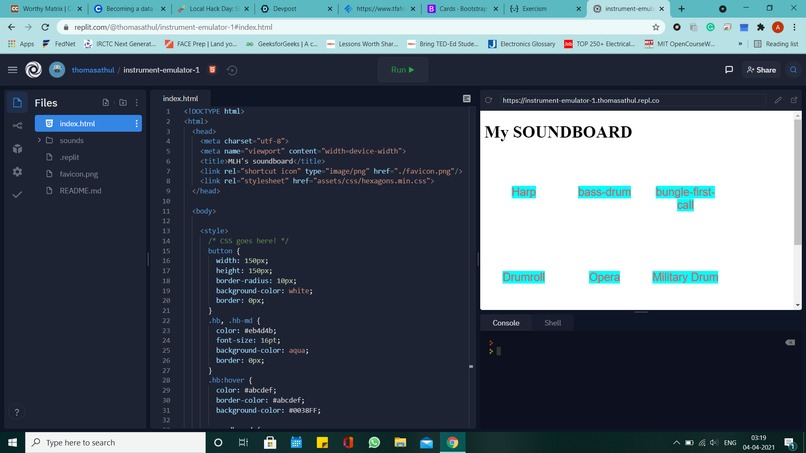Using Replit – screenshot 1