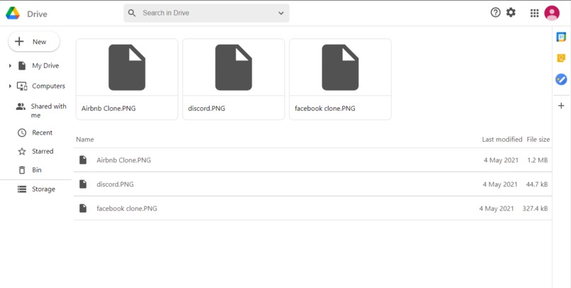 Google Drive Clone – screenshot 1