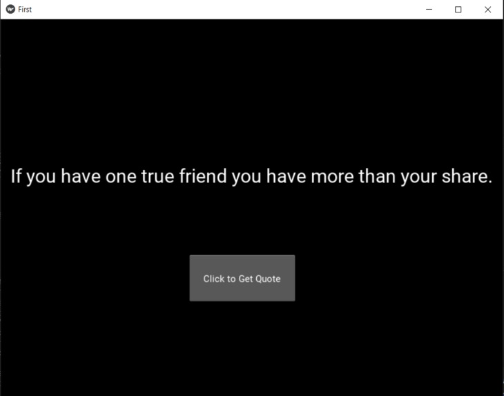 Quote Generator Mobile App – screenshot 1