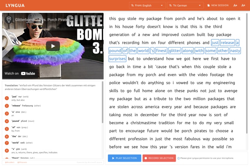 Lyngua – screenshot 1
