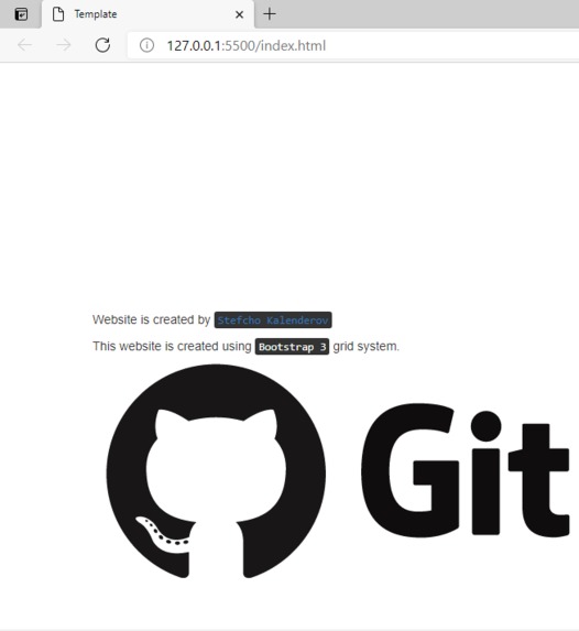 Bootstrap website – screenshot 1