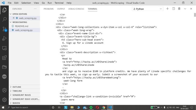 Tabnine used in project – screenshot 1