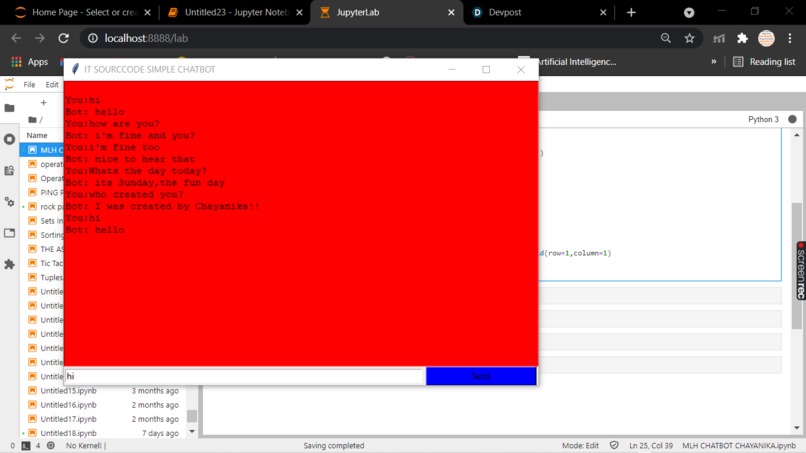 ChatBot with Python – screenshot 1