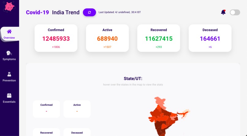 COVID-19 Tracker – screenshot 1