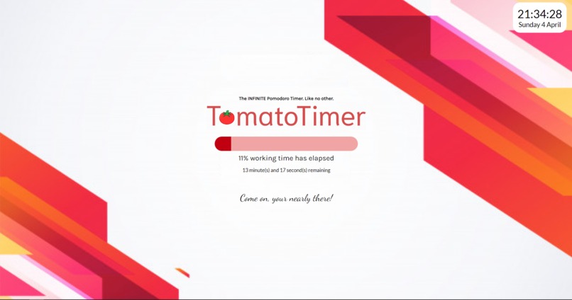 TomatoTimer by WebDevEasier  – screenshot 1