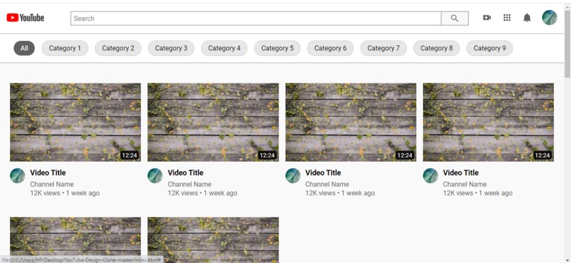 social media clone – screenshot 1
