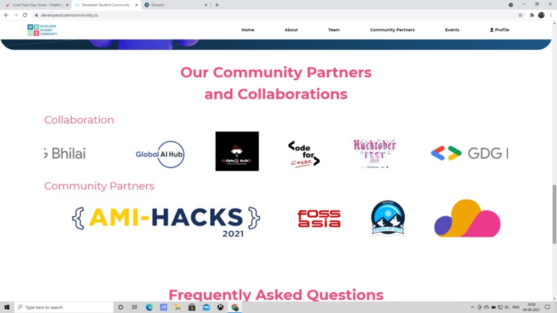 Guild website – screenshot 3