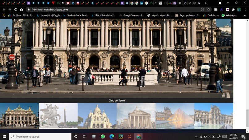 Front End Page – screenshot 4