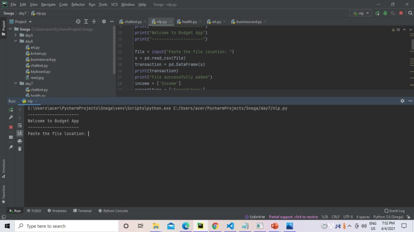 Finance Visualizer – screenshot 1