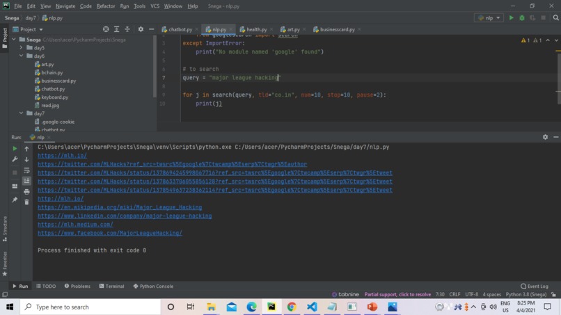 Search in Google – screenshot 1