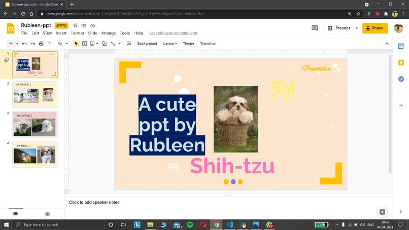 Presentation -Shitzu – screenshot 2