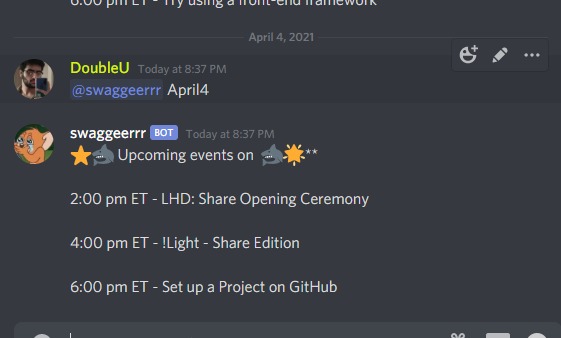 Discord bot – screenshot 1