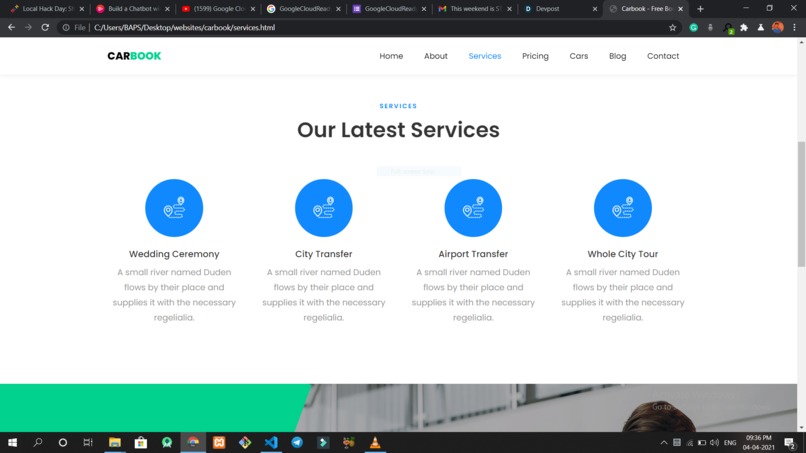 Car Booking Website Template – screenshot 1