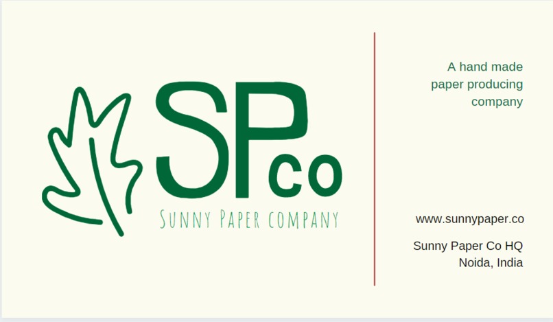 Branding Concept : Business card for Paper company – screenshot 1