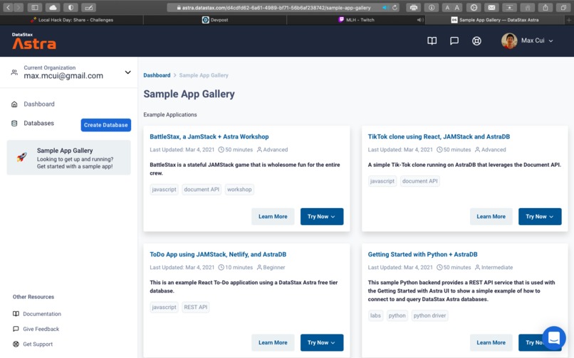 DATASTAX – screenshot 1