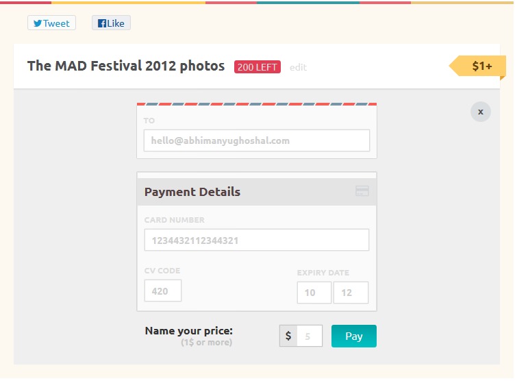 Payment Form – screenshot 1