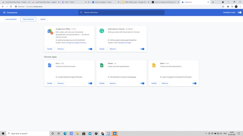 Extension – screenshot 1