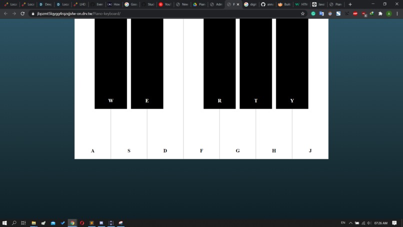 Keyboard/mouse Piano – screenshot 1