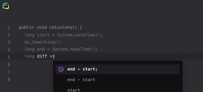 Tabnine Installation and usage – screenshot 1