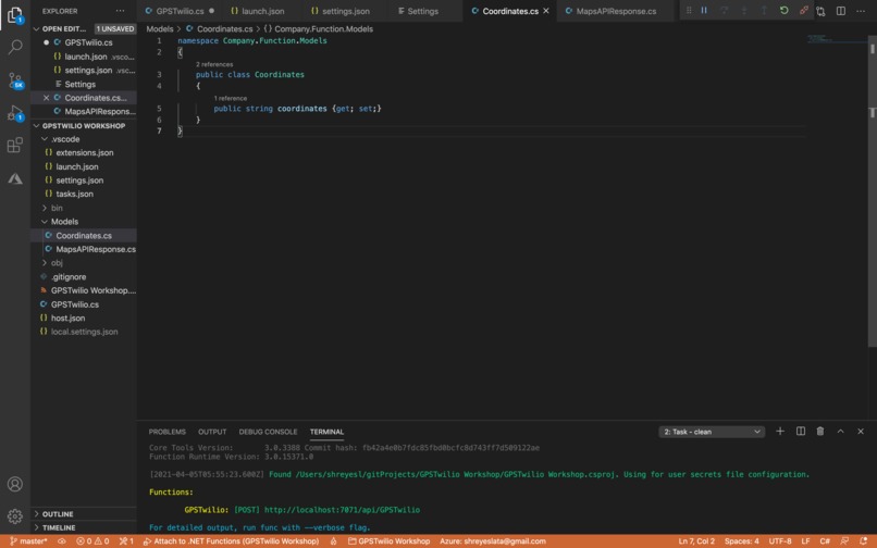 GPS-Twilio – screenshot 1