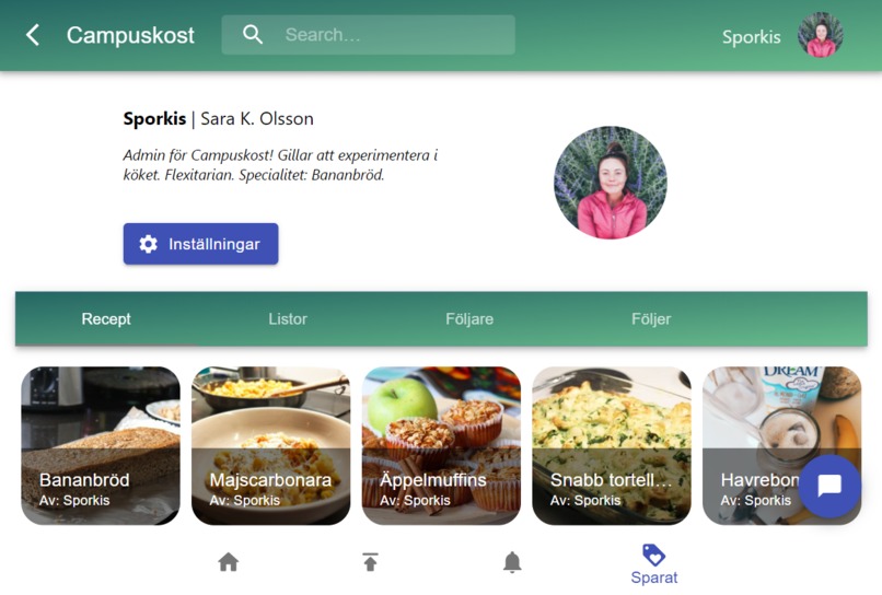 AI enhanced recipe platform – screenshot 1