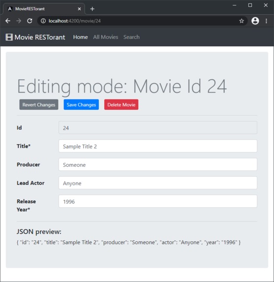 TheMovieRESTaurant – screenshot 9