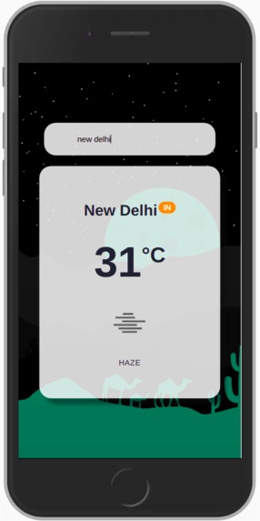 PWA weather app – screenshot 2