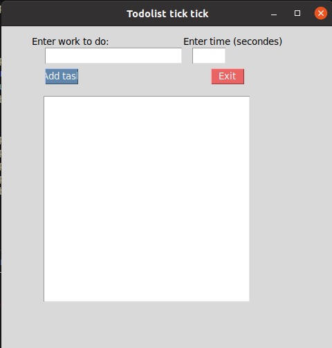 ToDo using Tkinter – screenshot 1